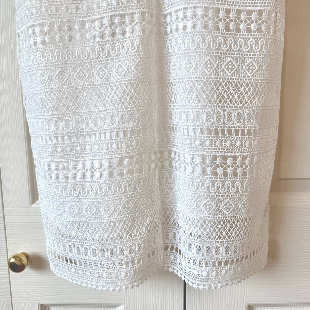MANGO Elegant White Lace Dress - Picture 11 of 15